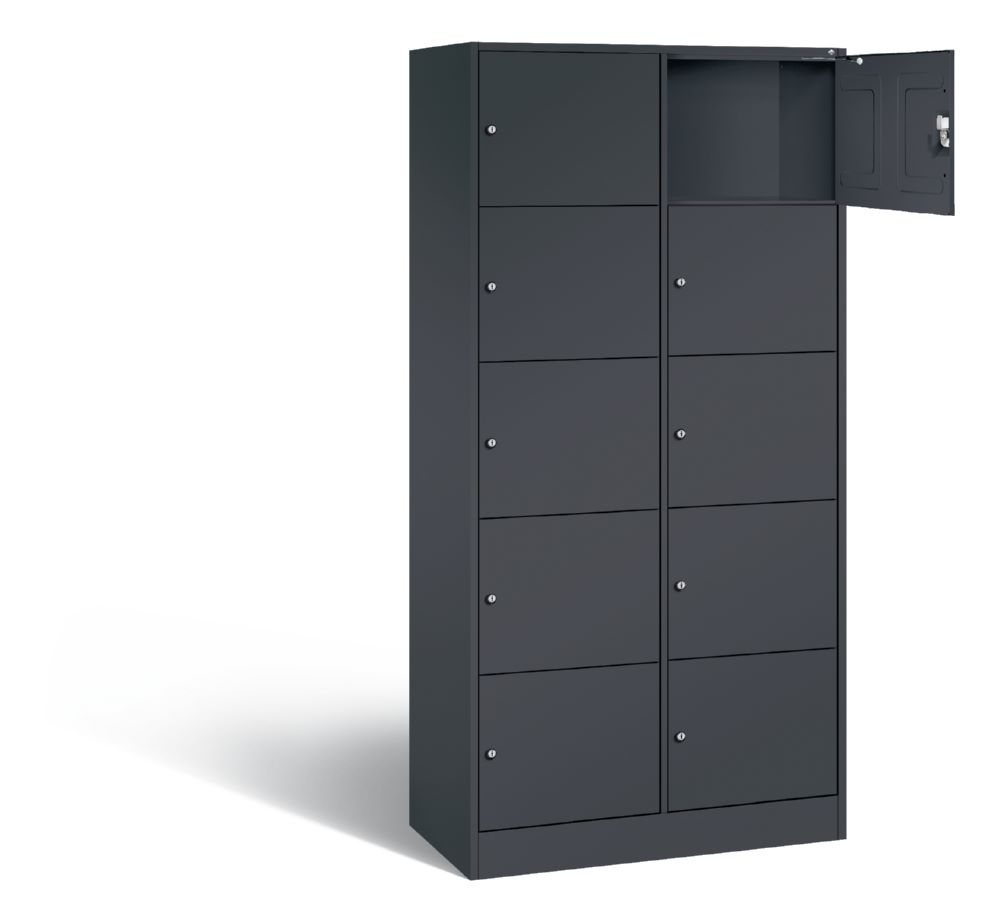 Produktbild C+P Schließfachschrank Serie 8070 H 1950 x B 900 x T 480 mm in anthrazit bild 2