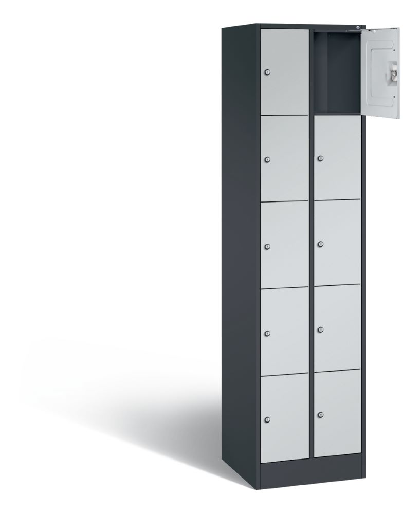 Produktbild C+P Schließfachschrank Serie 8070 H 1950 x B 460 x T 480 mm anthrazit lichtgrau bild 2