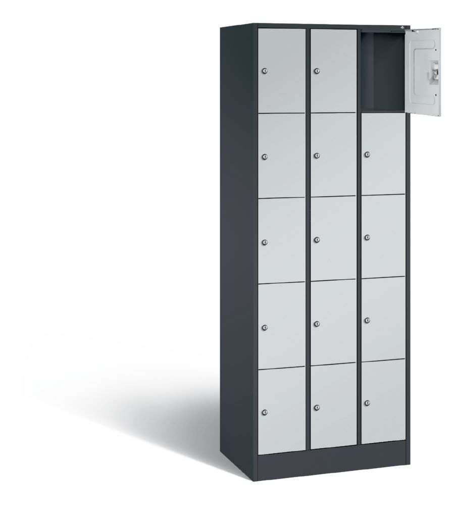 Produktbild C+P Schließfachschrank Serie 8070 1950 x 680 x 480 mm anthrazit lichtgrau bild 2