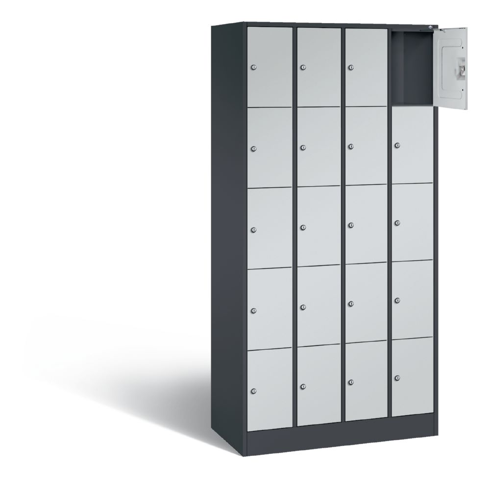 Produktbild C+P Schließfachschrank Serie 8070 H 1950 x B 900 x T 480 mm anthrazit lichtgrau bild 2