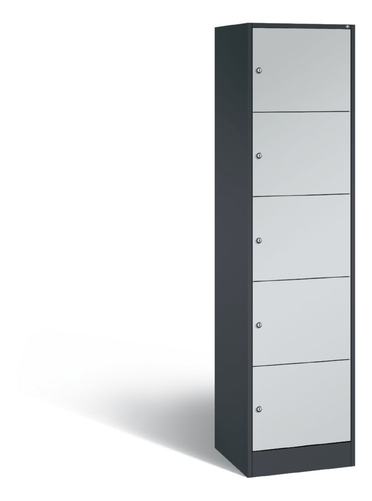 Produktbild C+P Schließfachschrank Serie 8070 5 Fächer lichtgrau 460 x 480 x 1950 mm