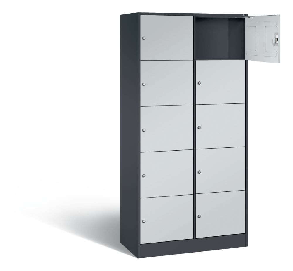 Produktbild C+P Schließfachschrank Serie 8070 x 1950 x 900 x 480 mm anthrazit lichtgrau bild 2