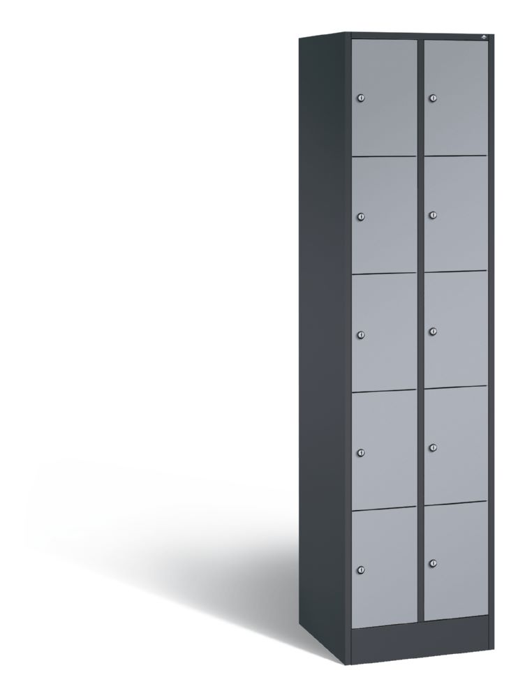 Produktbild C+P Schließfachschrank Serie 8070 H 1950 x B 460 x T 480 mm anthrazit weißaluminium