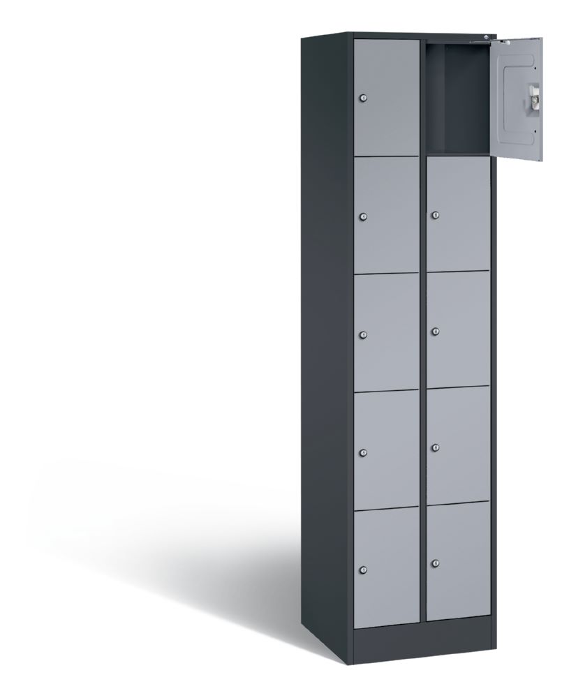Produktbild C+P Schließfachschrank Serie 8070 H 1950 x B 460 x T 480 mm anthrazit weißaluminium bild 2