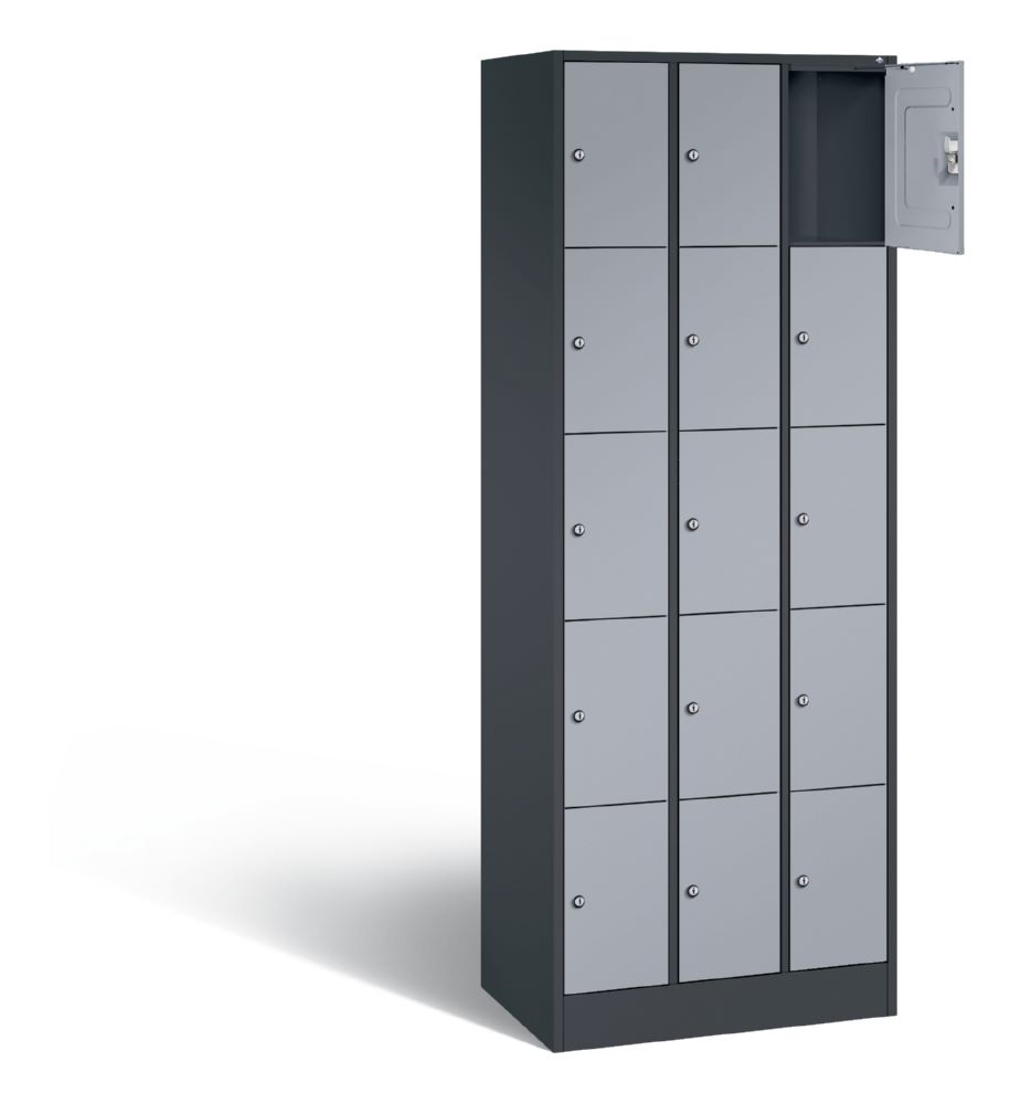Produktbild C+P Schließfachschrank Serie 8070 1950 x 680 x 480 mm anthrazit weißaluminium