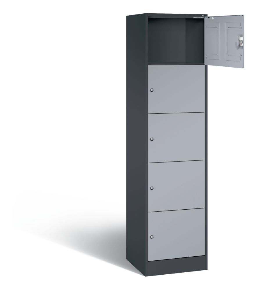 Produktbild C+P Schließfachschrank Serie 8070 XL weißalu grau 460 x 480 x 1950 mm bild 2