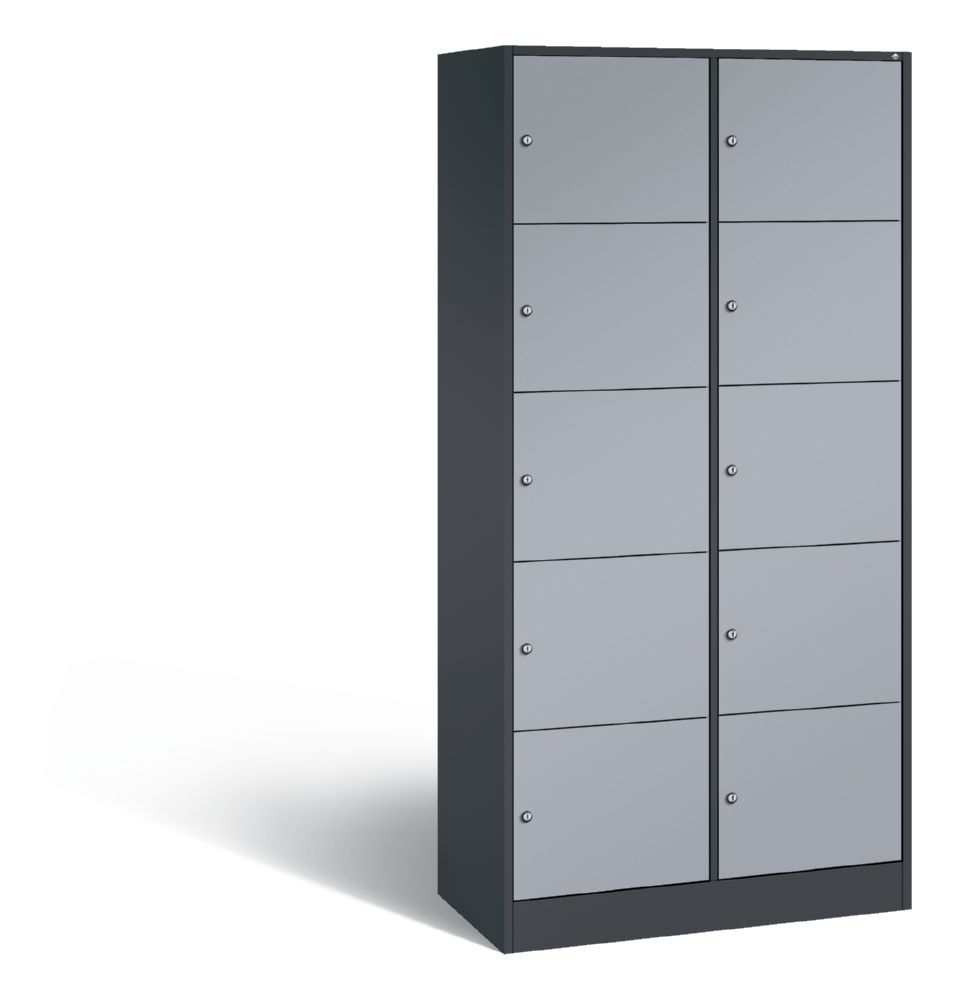 Produktbild C+P Schließfachschrank Serie 8070 1950 x 900 x 480 mm anthrazit weißaluminium