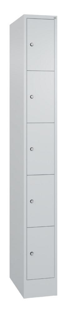 Produktbild C+P Schließfachschrank Serie 8070 5 Fächer lichtgrau 240 x 480 x 1950 mm