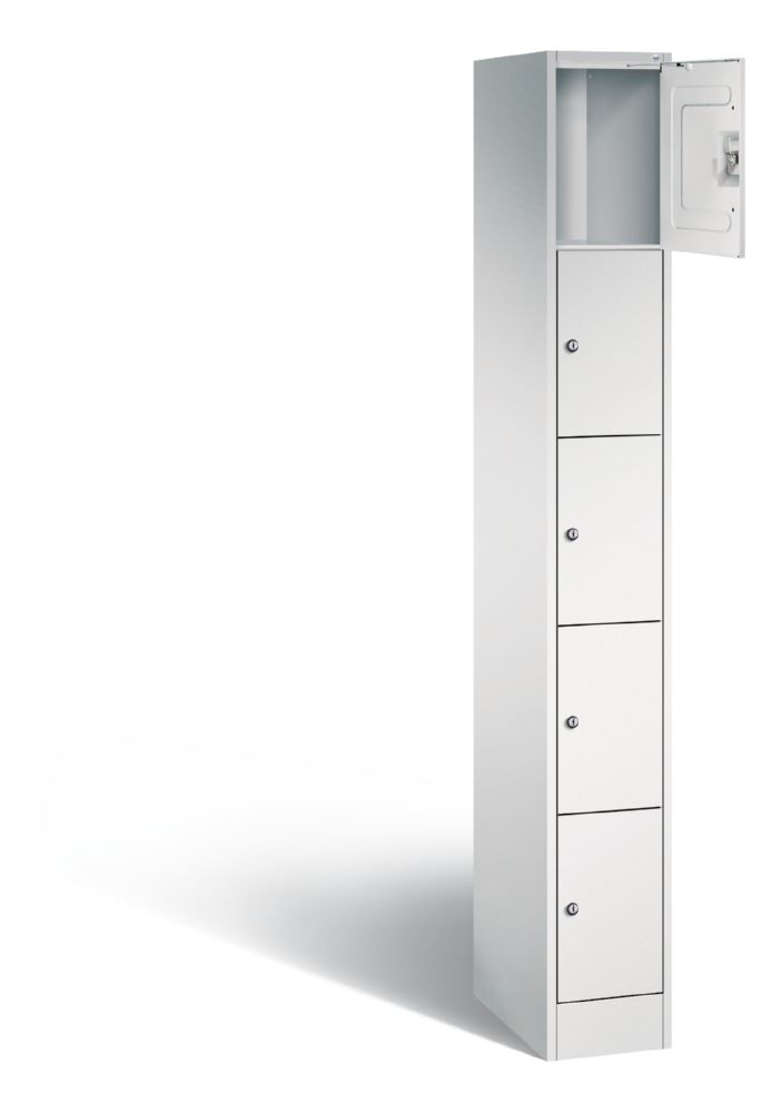 Produktbild C+P Schließfachschrank Serie 8070 5 Fächer lichtgrau 240 x 480 x 1950 mm bild 2