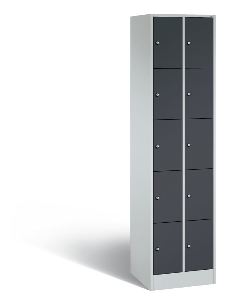 Produktbild C+P Schließfachschrank Serie 8070 H 1950 x B 460 x T 480 mm weiß graualuminium