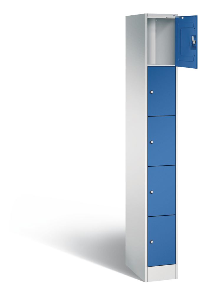 Produktbild C+P Schließfachschrank Serie 8070 mit 5 Fächer enzianblau 240 x 480 x 1950 mm bild 2