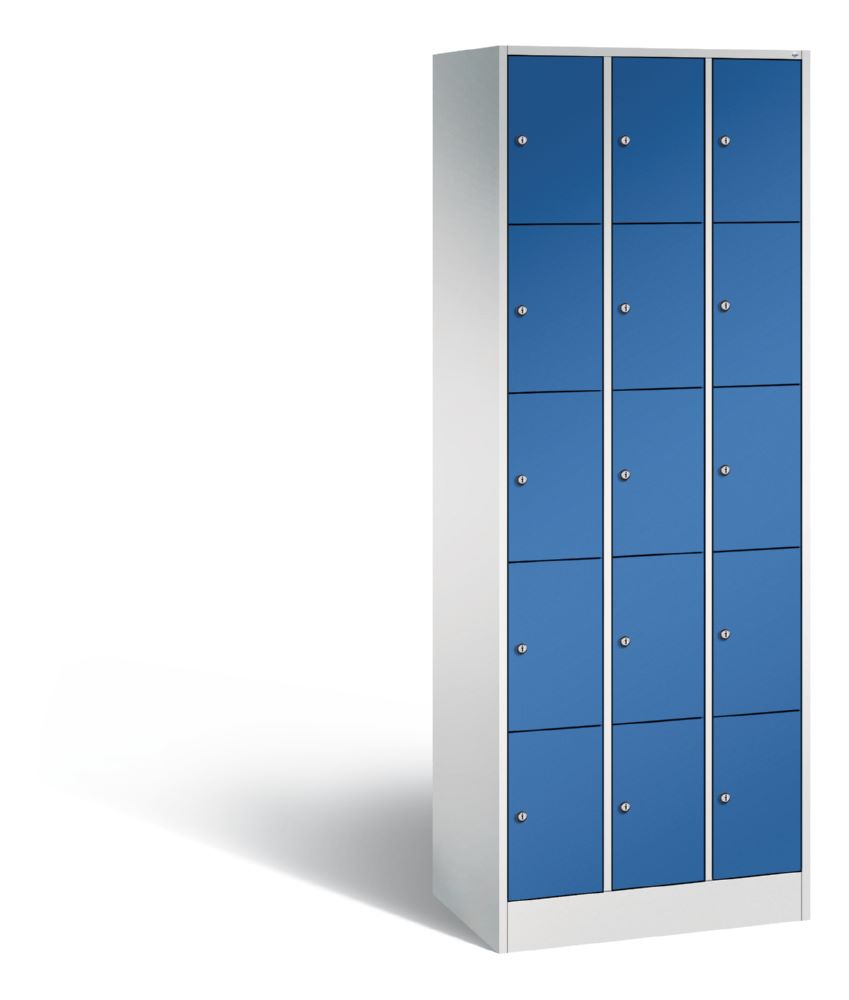 Produktbild C+P Schließfachschrank Serie 8070 1950 x 680 x 480 mm lichtgrau enzianblau