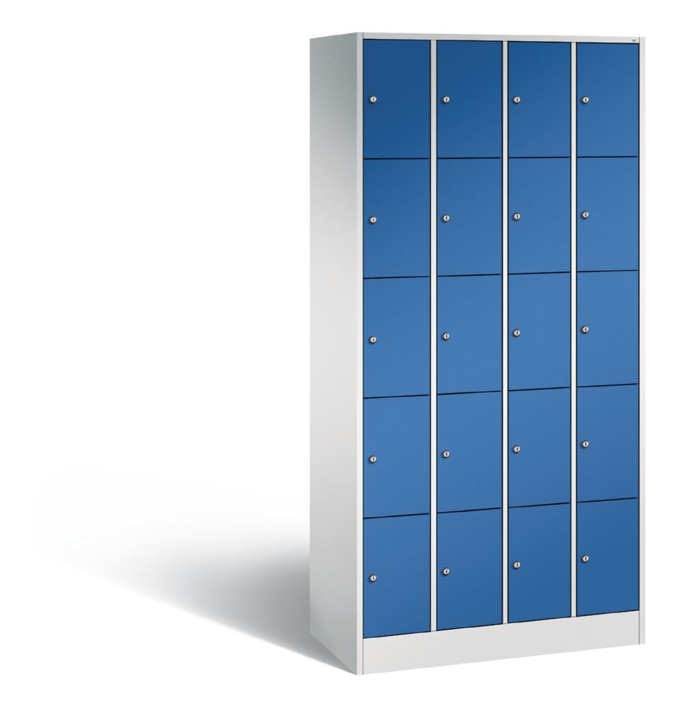 Produktbild C+P Schließfachschrank Serie 8070 1950 x 900 x 480 mm lichtgrau enzianblau
