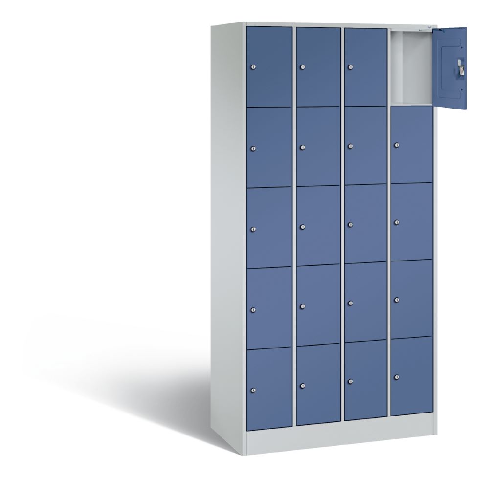 Produktbild C+P Schließfachschrank Serie 8070 H 1950 x B 900 x T 480 mm lichtgrau fernblau