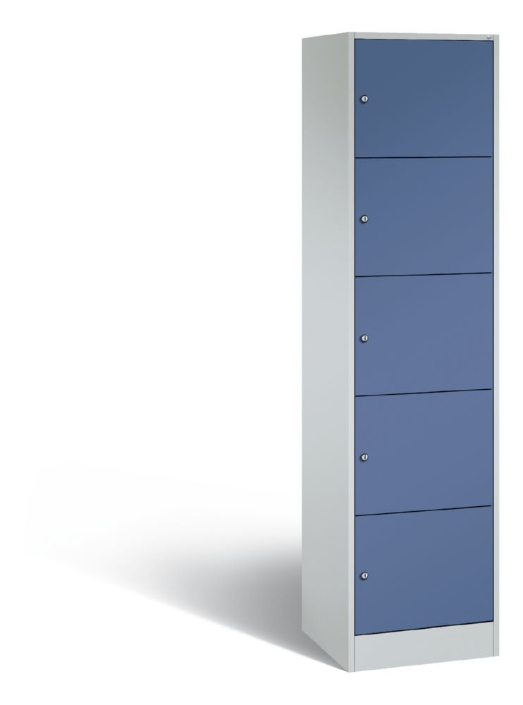 Produktbild C+P Schließfachschrank Serie 8070 5 Fächer fernblau 460 x 480 x 1950 mm