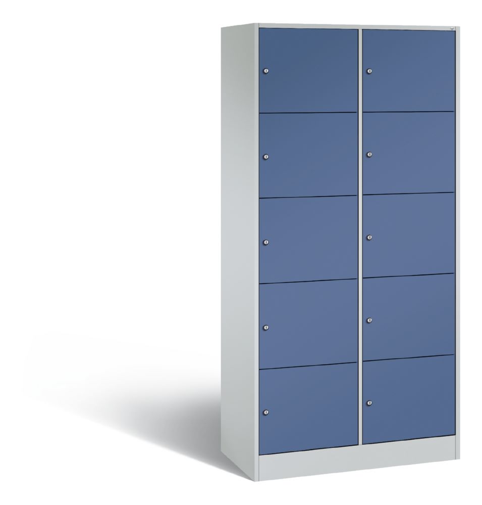 Produktbild C+P Schließfachschrank Serie 8070 1950 x 900 x 480 mm lichtgrau fernblau