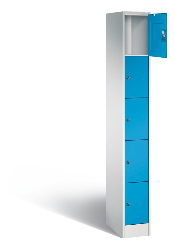 Produktbild C+P Schließfachschrank Serie 8070 mit 5 Fächer lichtblau 240 x 480 x 1950 mm bild 2