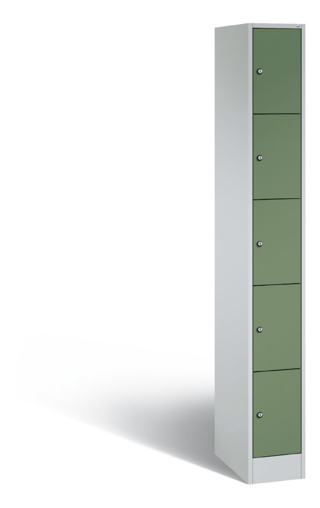 Produktbild C+P Schließfachschrank Serie 8070 mit 5 Fächer resedagrün 240 x 480 x 1950 mm