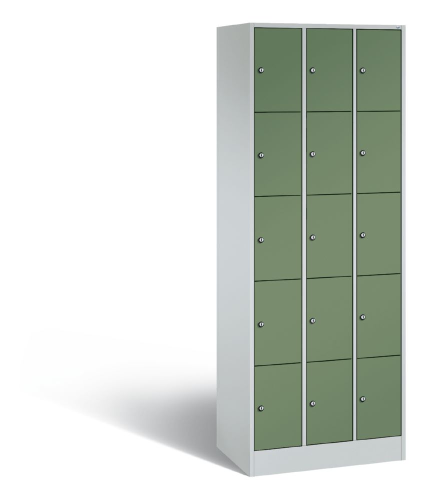 Produktbild C+P Schließfachschrank Serie 8070 H 1950 x B 680 x T 480 mm lichtgrau resedagrün