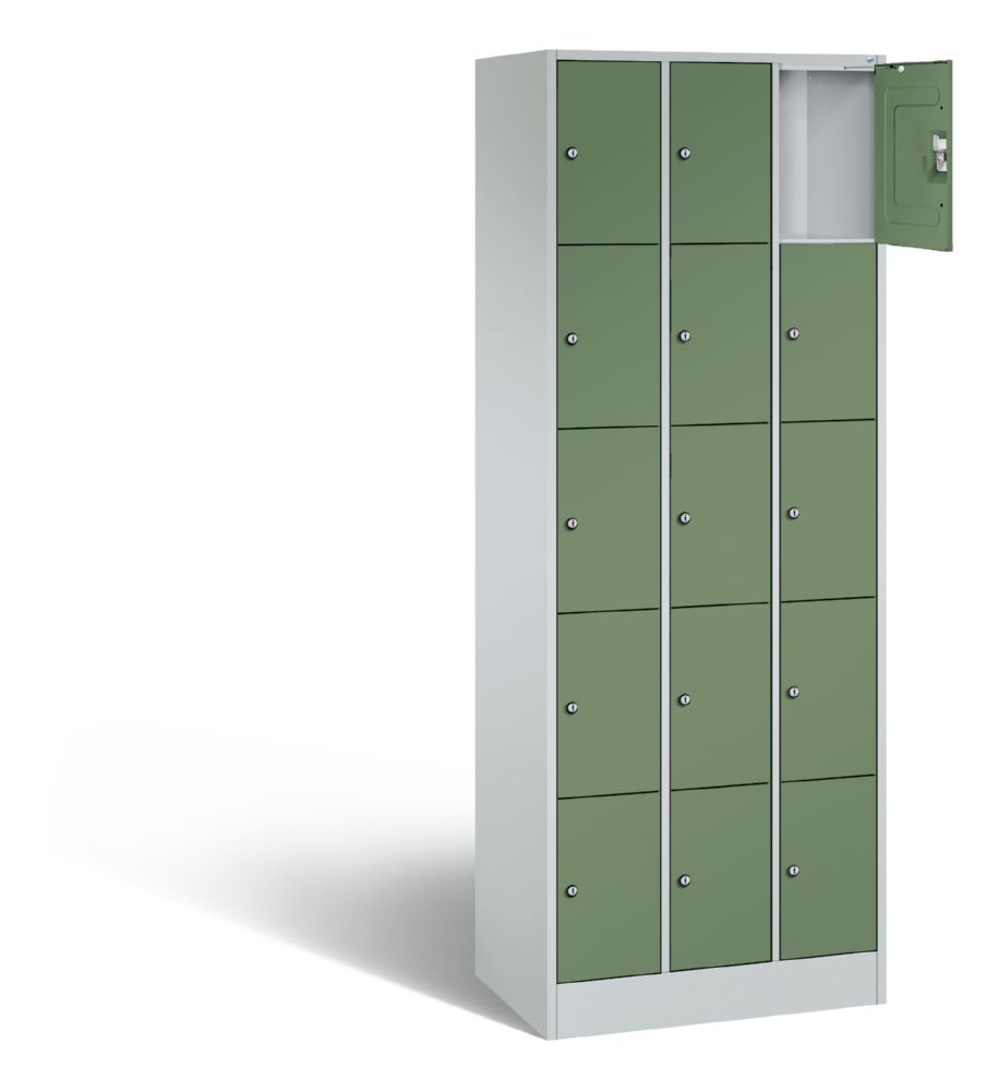 Produktbild C+P Schließfachschrank Serie 8070 H 1950 x B 680 x T 480 mm lichtgrau resedagrün bild 2