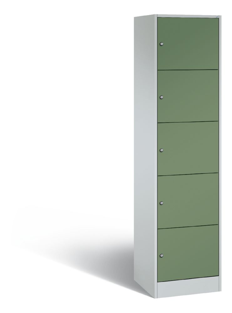 Produktbild C+P Schließfachschrank Serie 8070 5 Fächer resedagrün 460 x 480 x 1950 mm