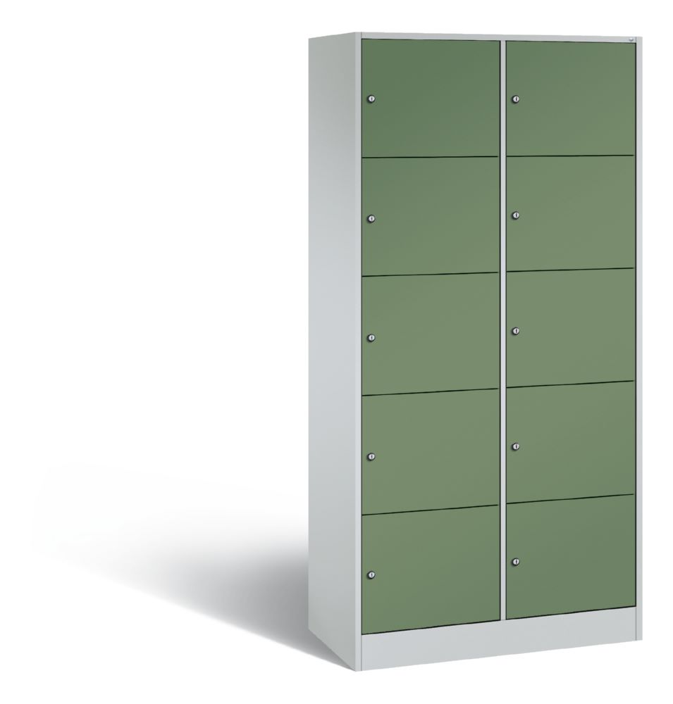 Produktbild C+P chließfachschrank Serie 8070 H 1950 x B 900 x T 480 mm lichtgrau resedagrün