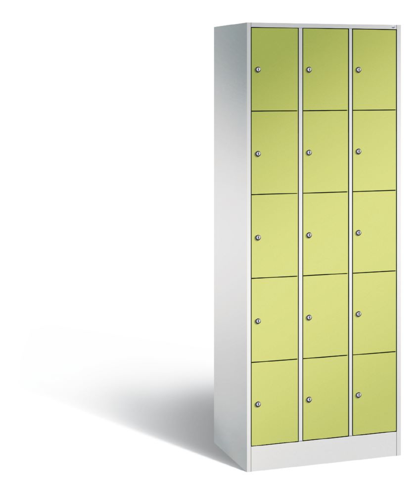 Produktbild C+P Schließfachschrank Serie 8070 H 1950 x B 680 x T 480 mm lichtgrau viridingrün