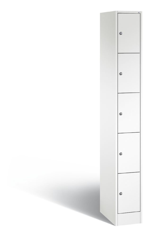 Produktbild C+P Schließfachschrank Serie 8070 5 Fächer weiß 240 x 480 x 1950 mm
