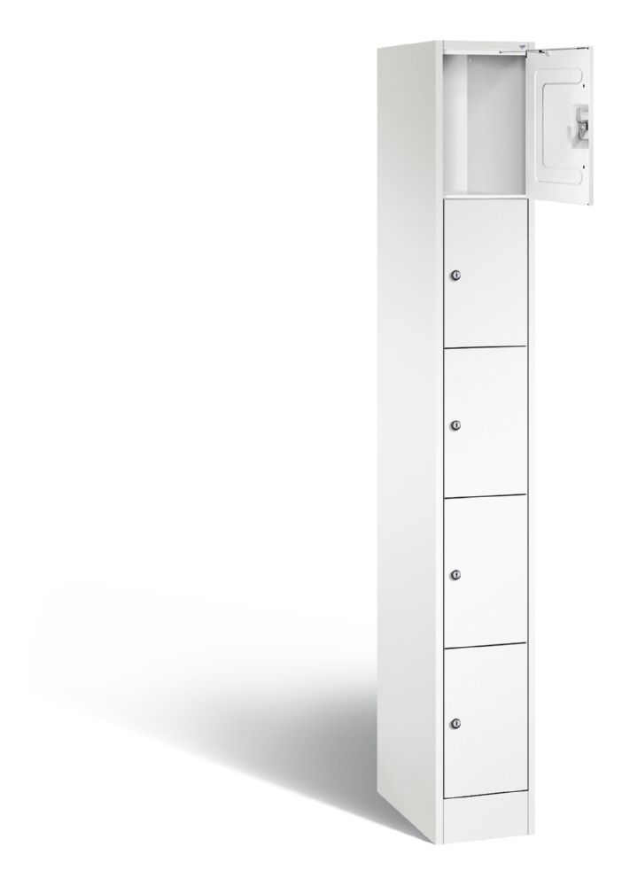 Produktbild C+P Schließfachschrank Serie 8070 5 Fächer weiß 240 x 480 x 1950 mm bild 2