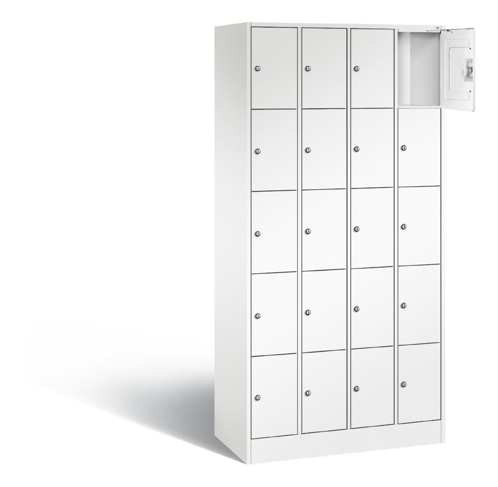 Produktbild C+P Schließfachschrank Serie 8070 H 1950 x B 900 x T 480 mm in weiß bild 2