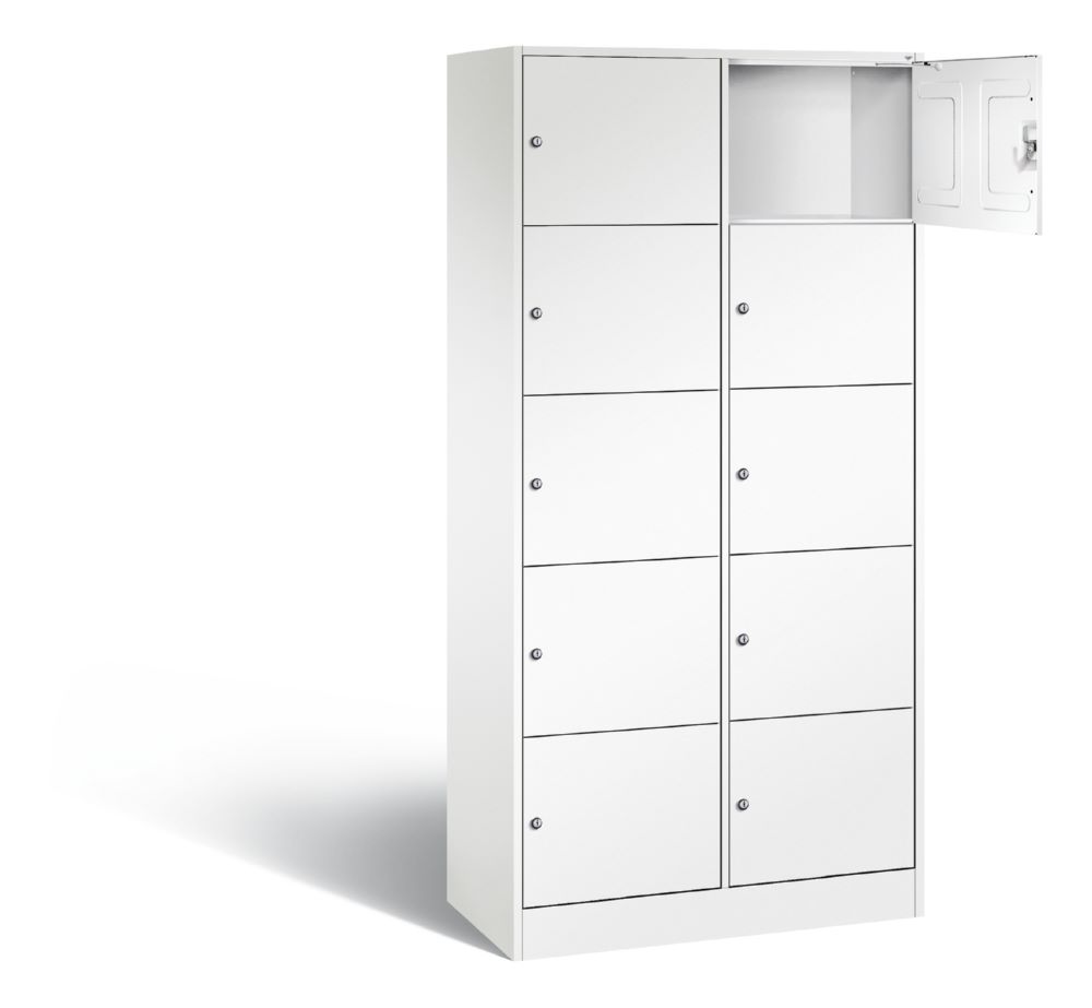 Produktbild C+P Schließfachschrank Serie 8070 H x 1950 B x 900 T x 480 mm in weiß bild 2