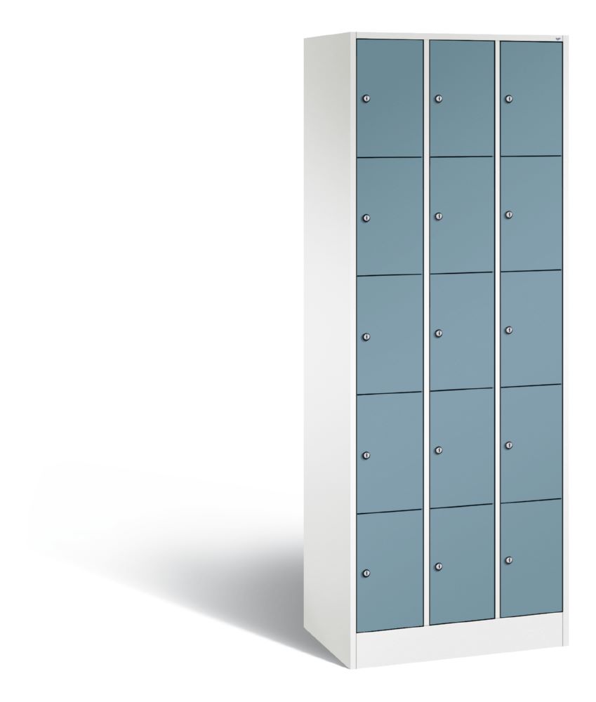Produktbild C+P Schließfachschrank Serie 8070 H 1950 x B 680 x T 480 mm weiß horizontblau