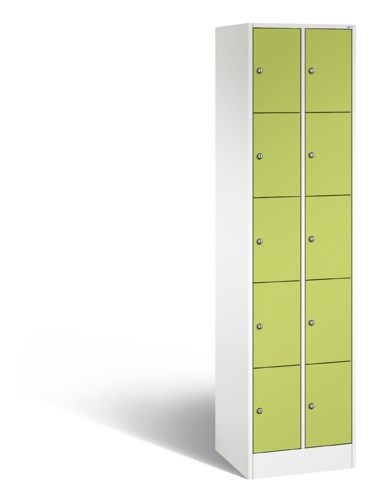 Produktbild C+P Schließfachschrank Serie 8070 H 1950 x B 460 x T 480 mm weiß viridingrün