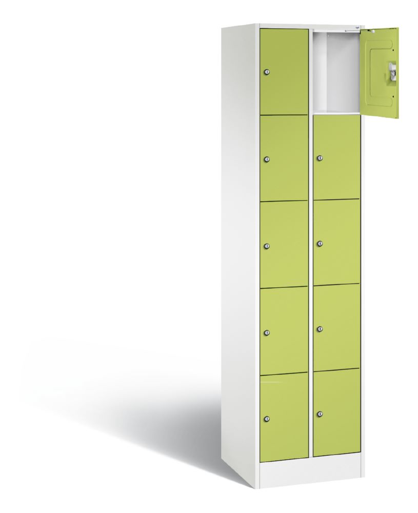 Produktbild C+P Schließfachschrank Serie 8070 H 1950 x B 460 x T 480 mm weiß viridingrün bild 2