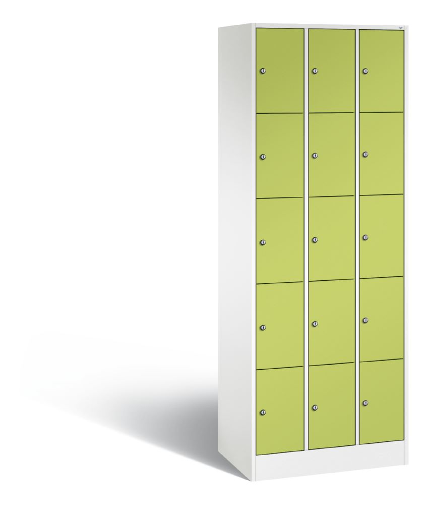 Produktbild C+P Schließfachschrank Serie 8070 H 1950 x B 680 x T 480 mm weiß viridingrün