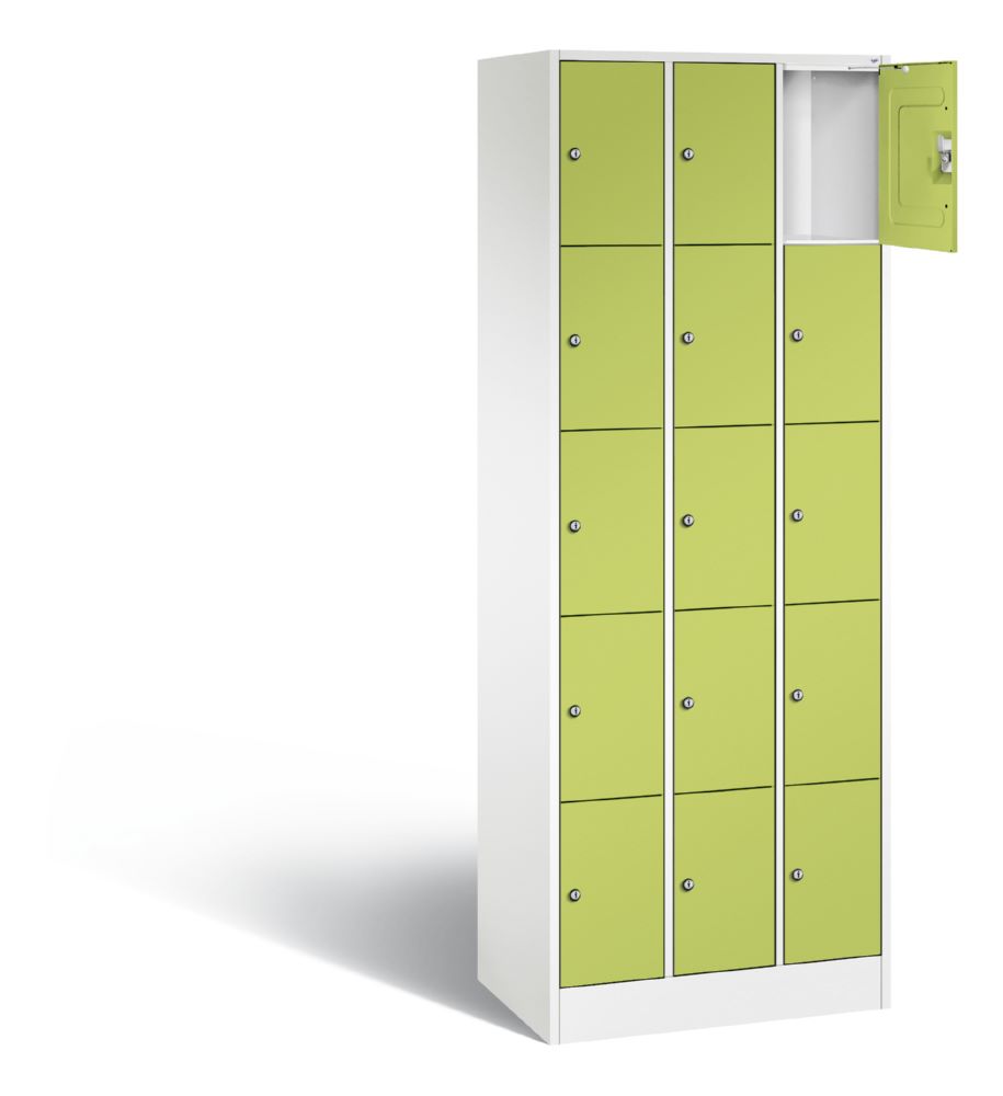 Produktbild C+P Schließfachschrank Serie 8070 H 1950 x B 680 x T 480 mm weiß viridingrün bild 2