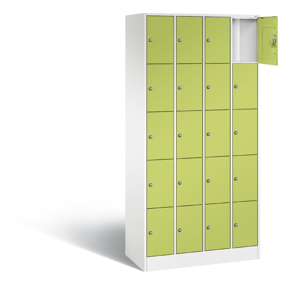 Produktbild C+P Schließfachschrank Serie 8070  H 1950 x B 900 x T 480 mm weiß viridingrün bild 2