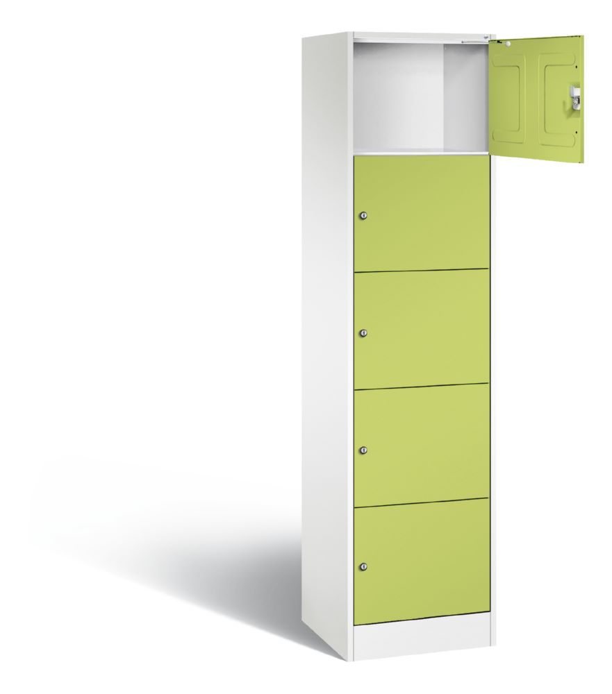 Produktbild C+P Schließfachschrank Serie 8070 H 1950 x B 460 x T 480 mm weiß viridingrün bild 2