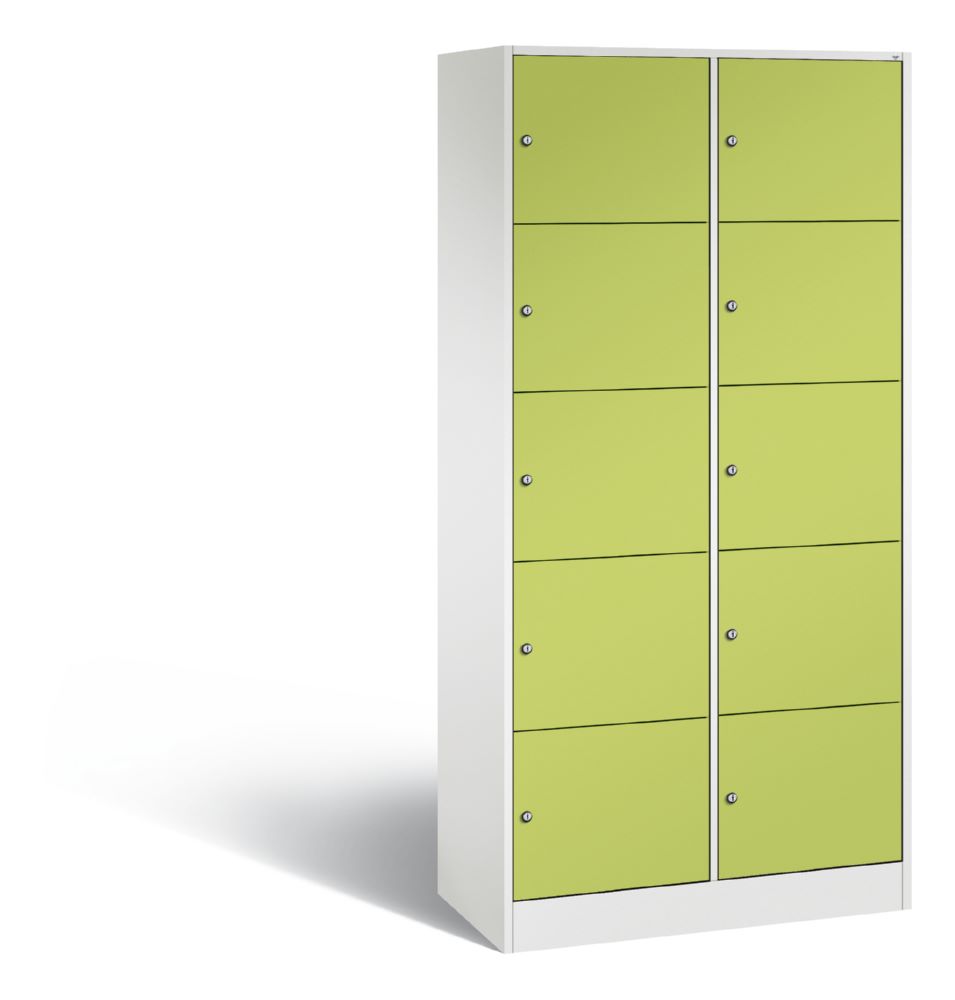 Produktbild C+P Schließfachschrank Serie 8070 H 1950 x B 900 x T 480 mm weiß viridingrün