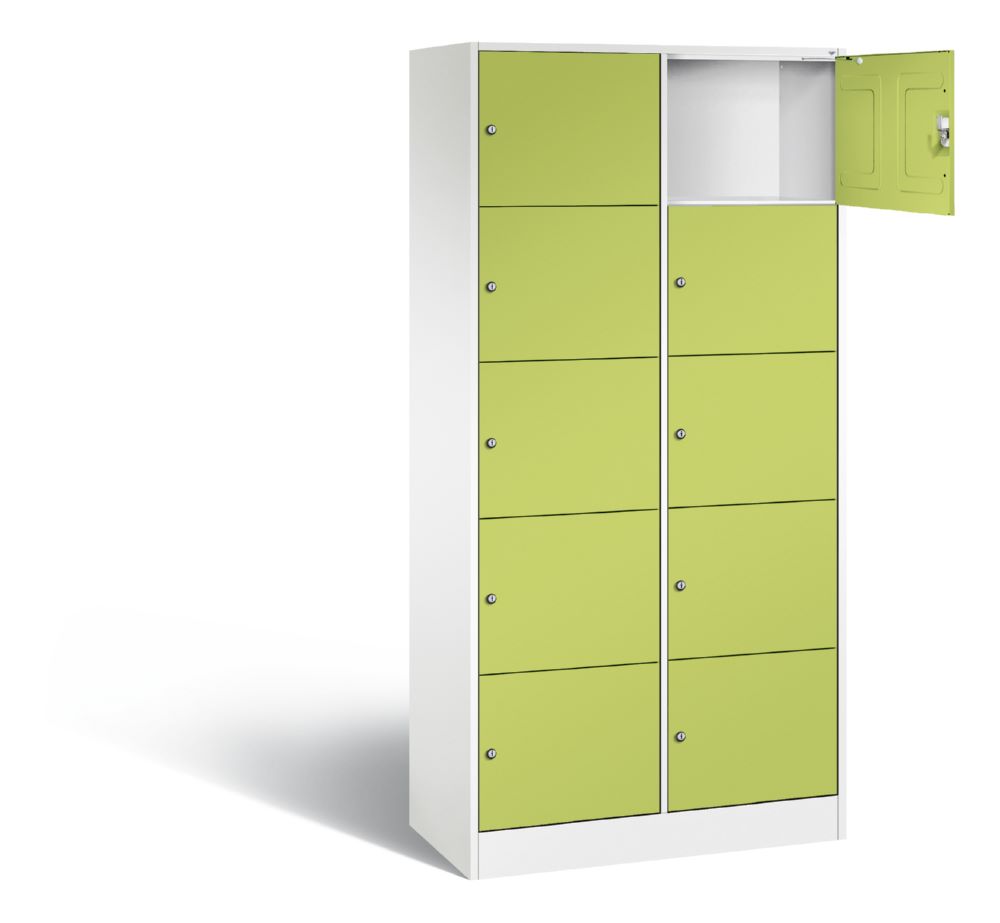 Produktbild C+P Schließfachschrank Serie 8070 H 1950 x B 900 x T 480 mm weiß viridingrün bild 2