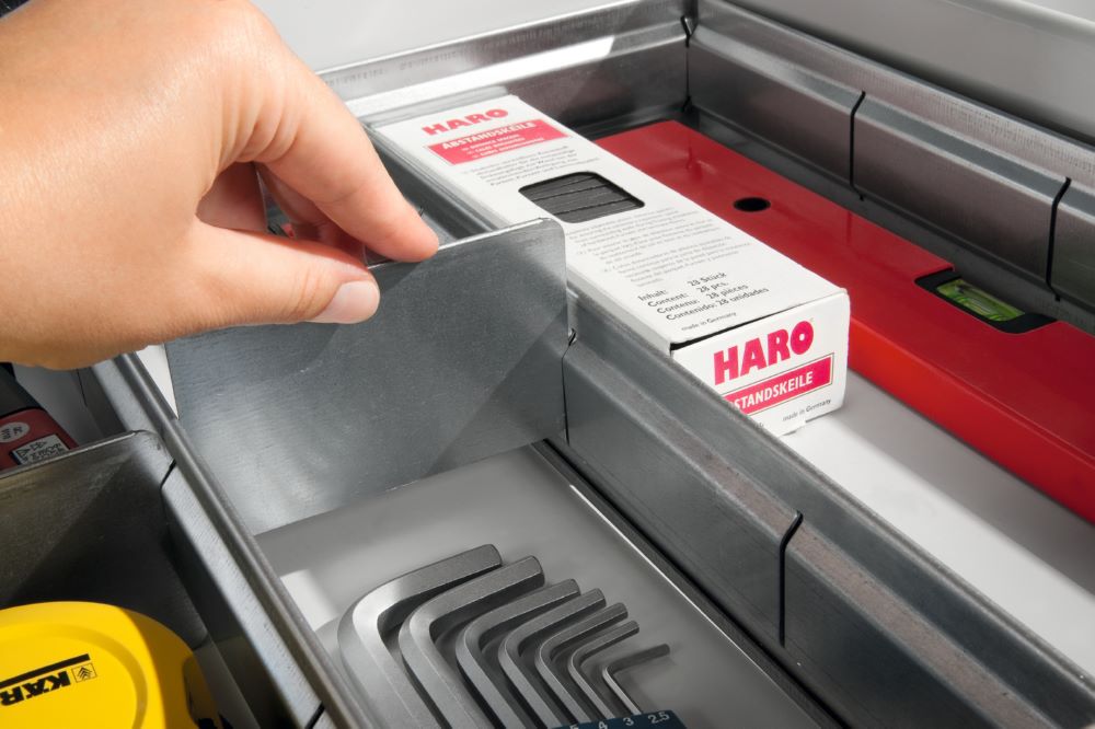 Produktbild C+P Schubladeneinteilung 1200 x 500 mm mit verzinkten Trennblechen