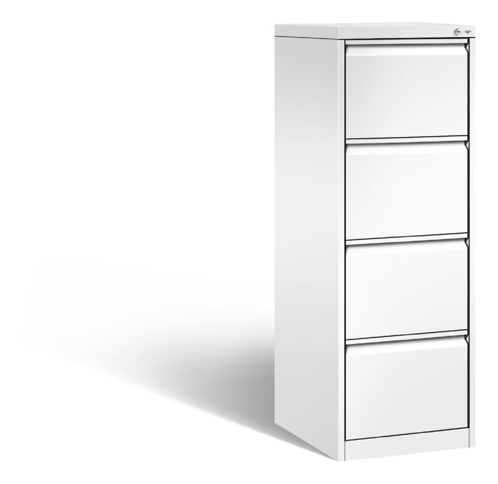 Produktbild C+P Karteischrank mit 4 Schubladen Acurado weiß 433 x 590 x 1357 mm