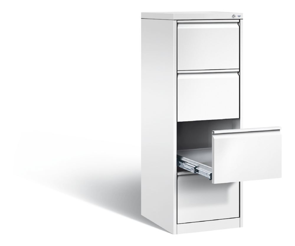 Produktbild C+P Karteischrank mit 4 Schubladen Acurado weiß 433 x 590 x 1357 mm bild 2