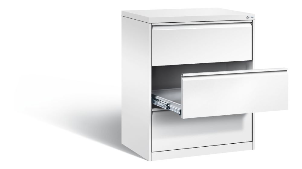 Produktbild C+P Kleiner Schubladenschrank mit Schloss Acurado weiß 787 x 590 x 1045 mm bild 2