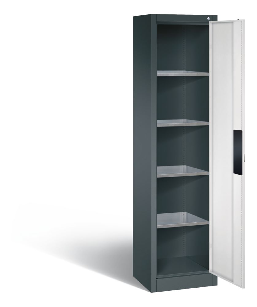 Produktbild C+P Schwerlastschrank 4 Einlegeböden lichtgrau dunkelgrau 502 x 400 x 1950 mm bild 2