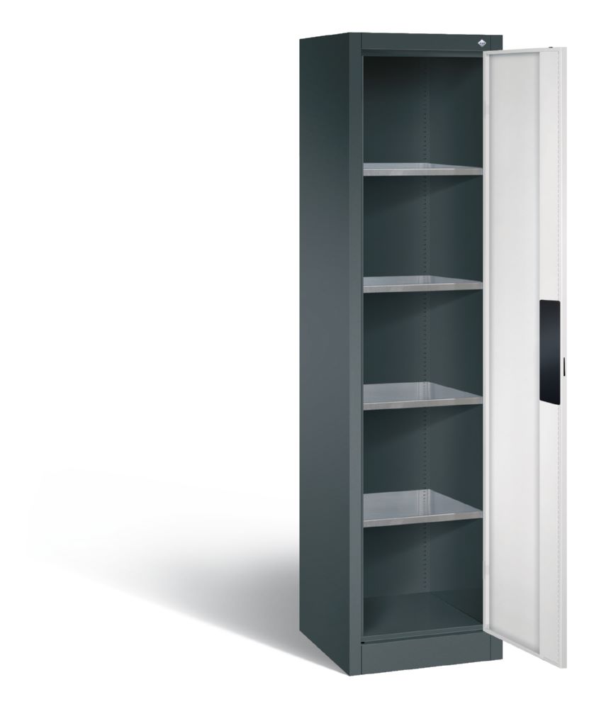 Produktbild C+P Schwerlastschrank mit Zylinderschloss lichtgrau 502 x 500 x 1950 mm bild 2