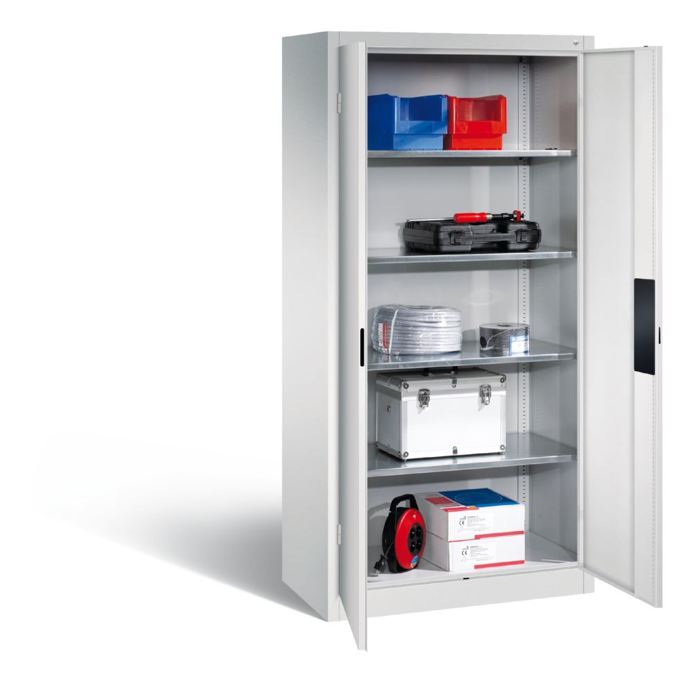 Produktbild C+P Schwerlastschrank mit 4 Stahlböden lichtgrau 930 x 500 x 1950 mm bild 3