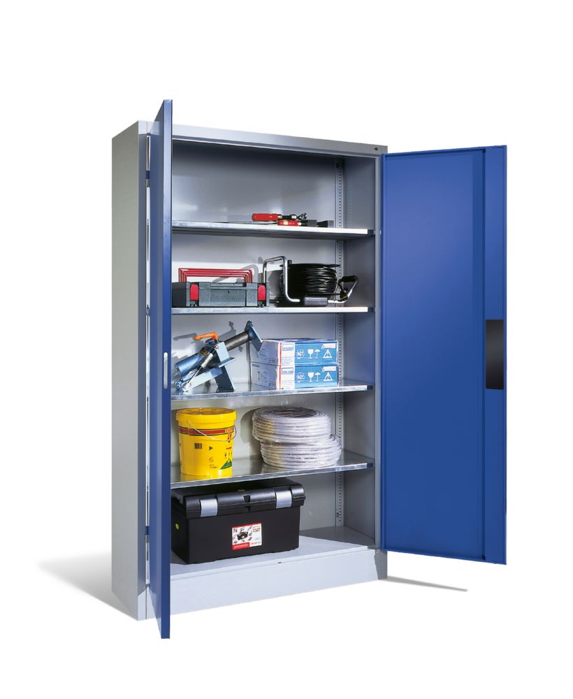 Produktbild C+P Schwerlastschrank mit 2 Schlüsseln enzianblau 1200 x 500 x 1950 mm bild 3