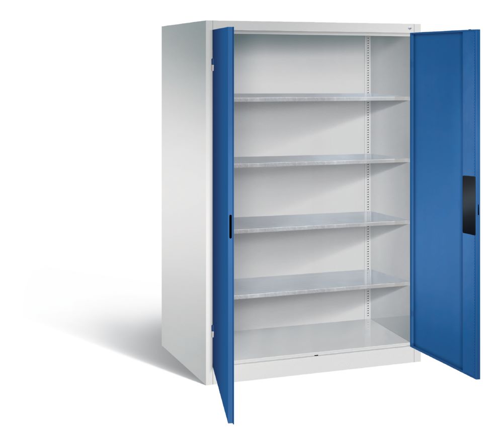 Produktbild C+P Schwerlastschrank Serie 89 1950 x 1200 x 800 mm lichtgrau enzianblau bild 2