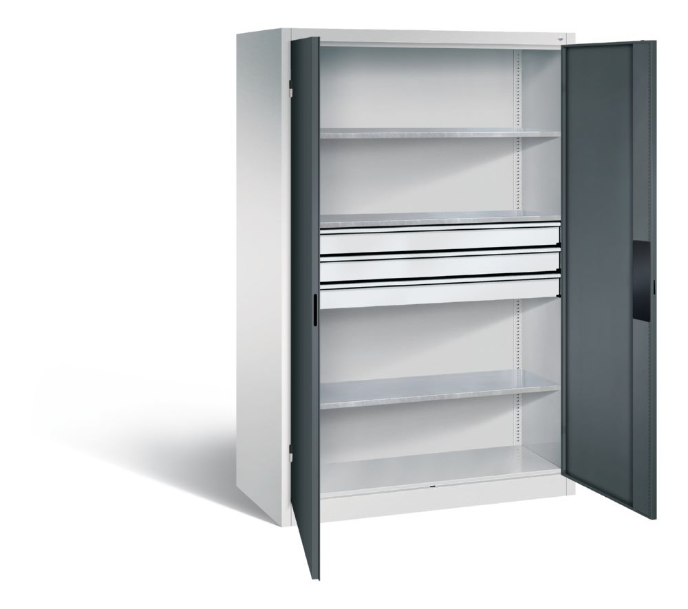 Produktbild C+P Schwerlastschrank mit Schubladen 1950 x 1200 x 600 mm lichtgrau anthrazit bild 2